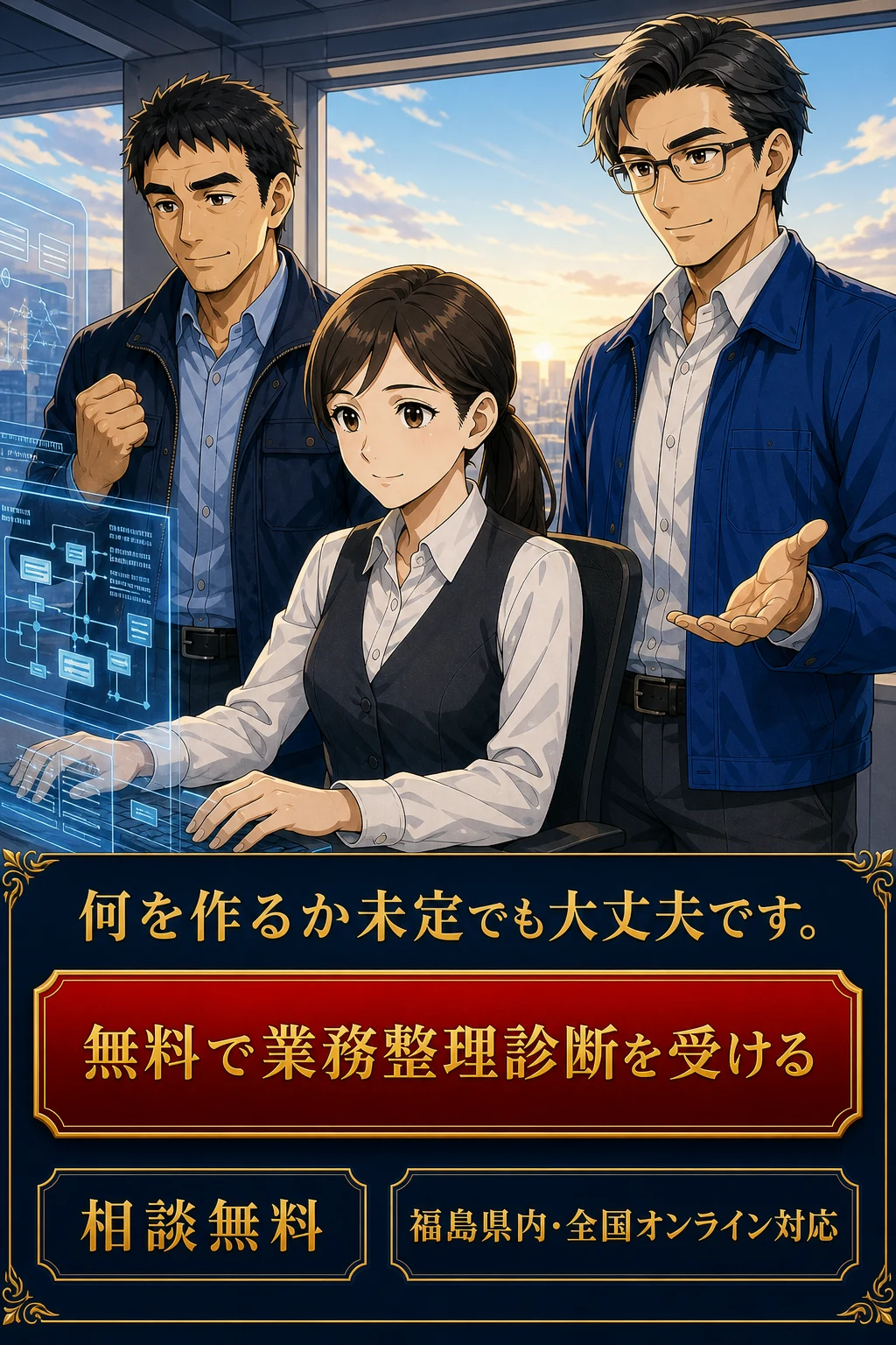 何を作るか未定でも無料の業務整理診断から相談できる最終案内