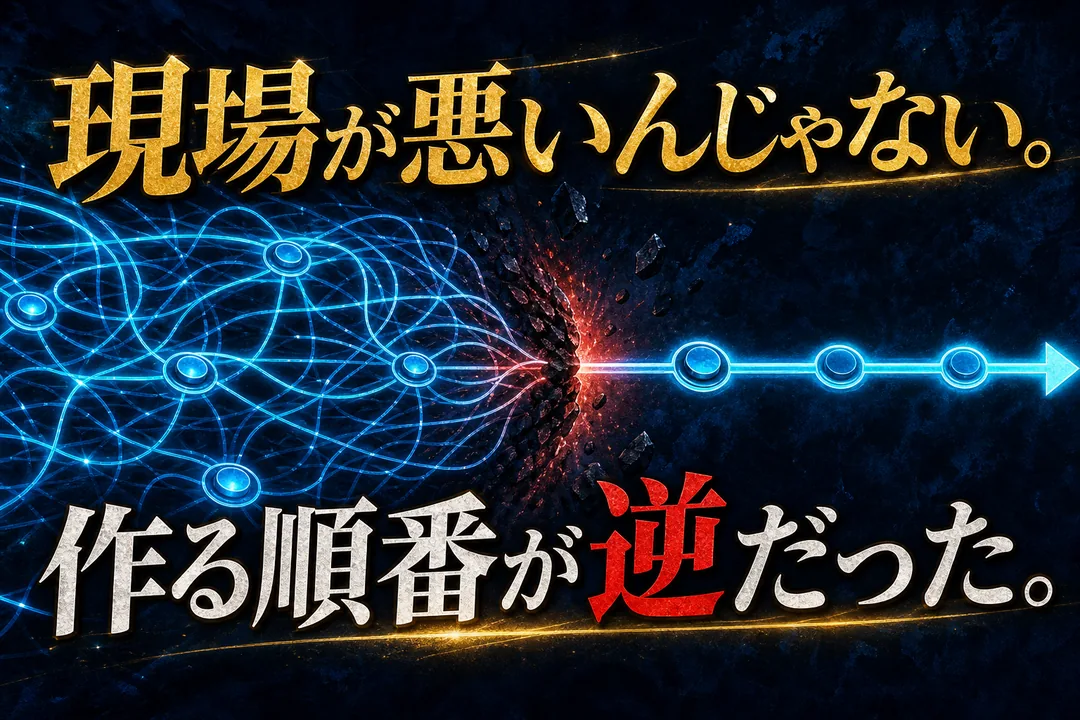 現場ではなくシステムを作る順番が原因だと気づく転換