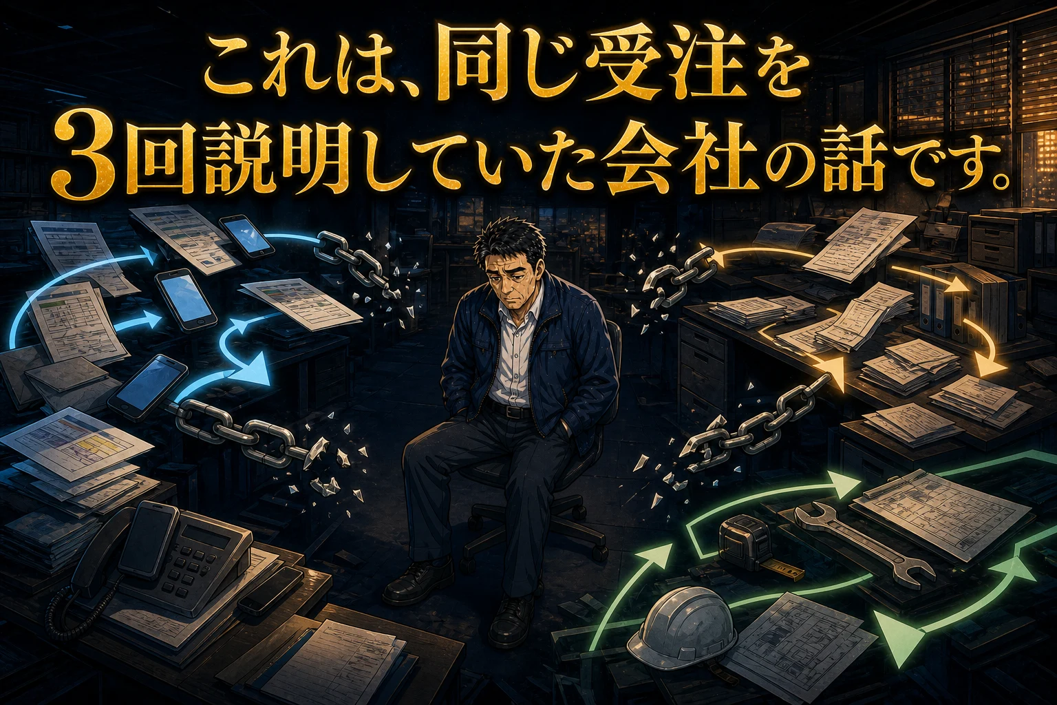 同じ受注を営業・事務・現場へ3回説明していた会社の物語