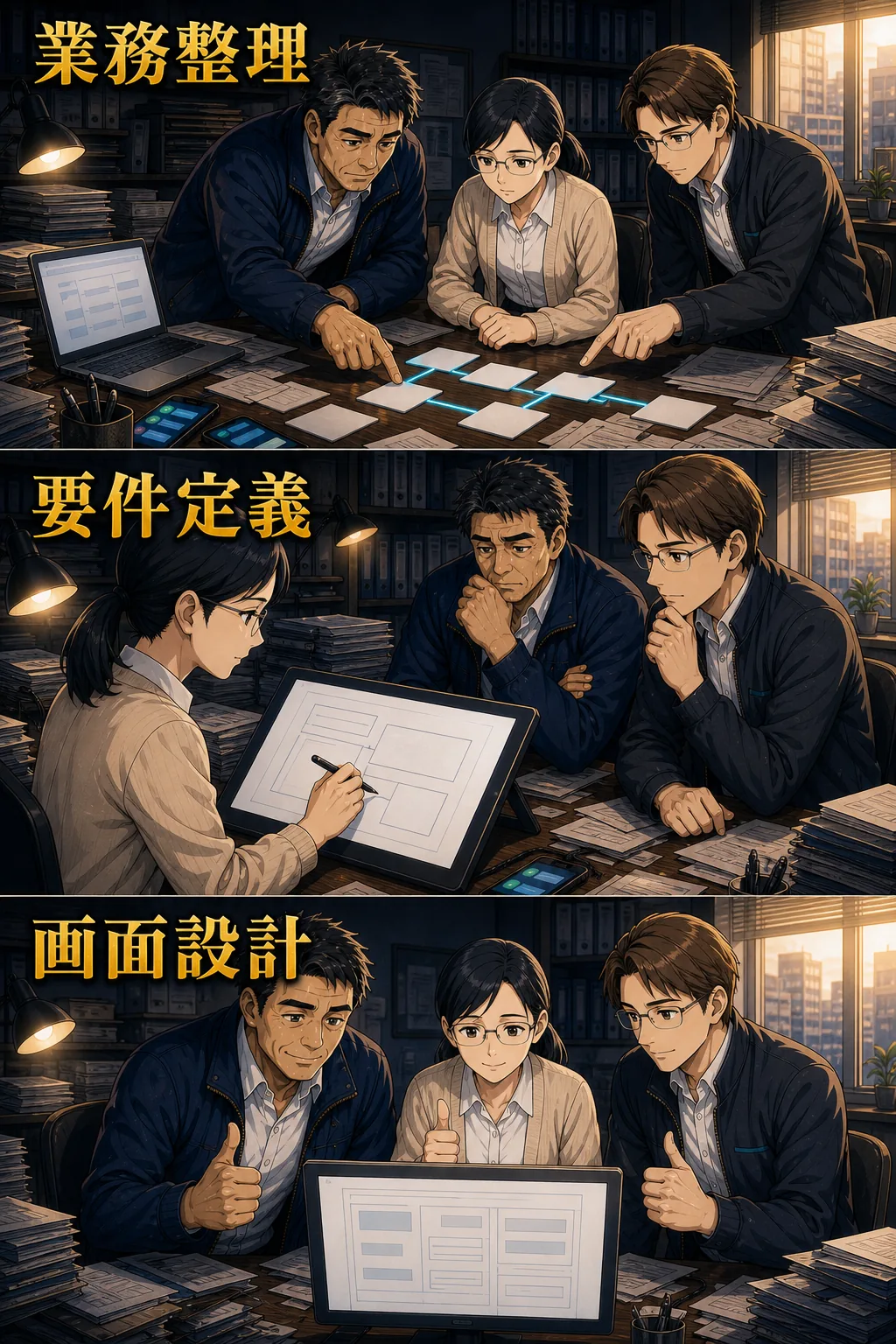 業務整理・要件定義・画面設計を行う開発前伴走