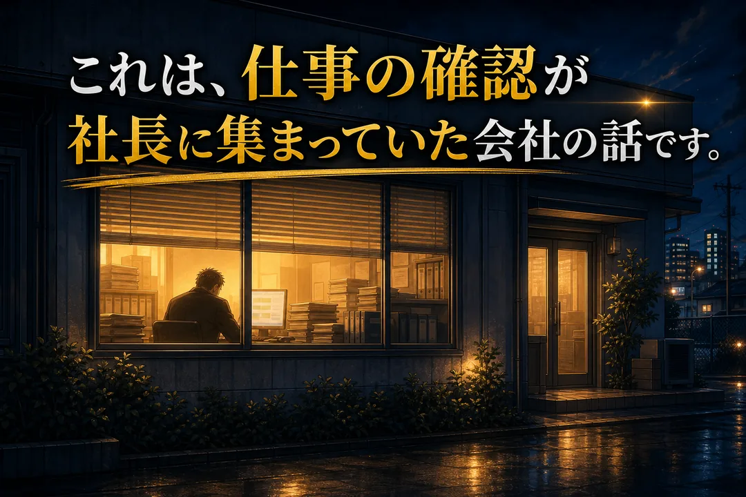 仕事の確認が社長に集まっていた中小企業の夜
