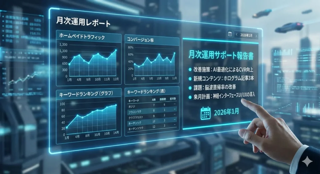 近未来のアナリティクス分析をする様子