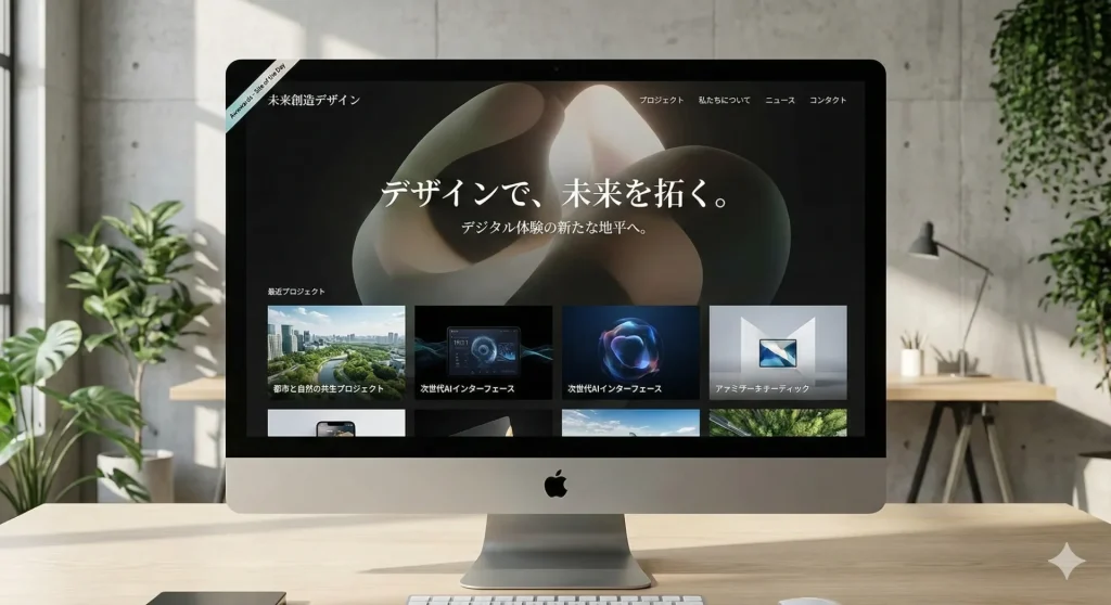 美しいデザインでアワードに掲載されるホームページ