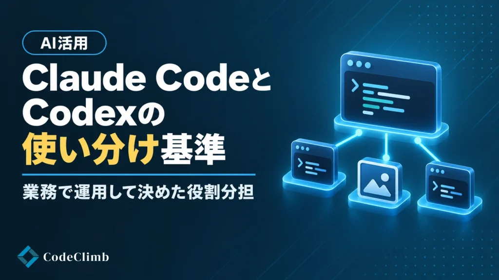 Claude CodeとCodexの使い分け基準