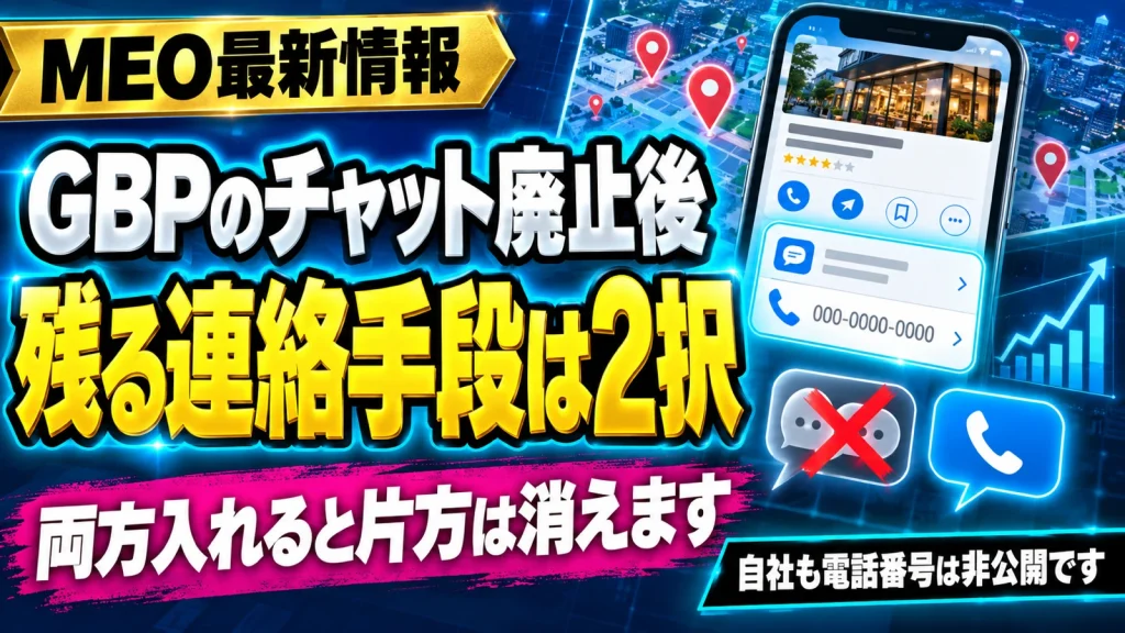 GBPのチャット廃止後に残る連絡手段は2択