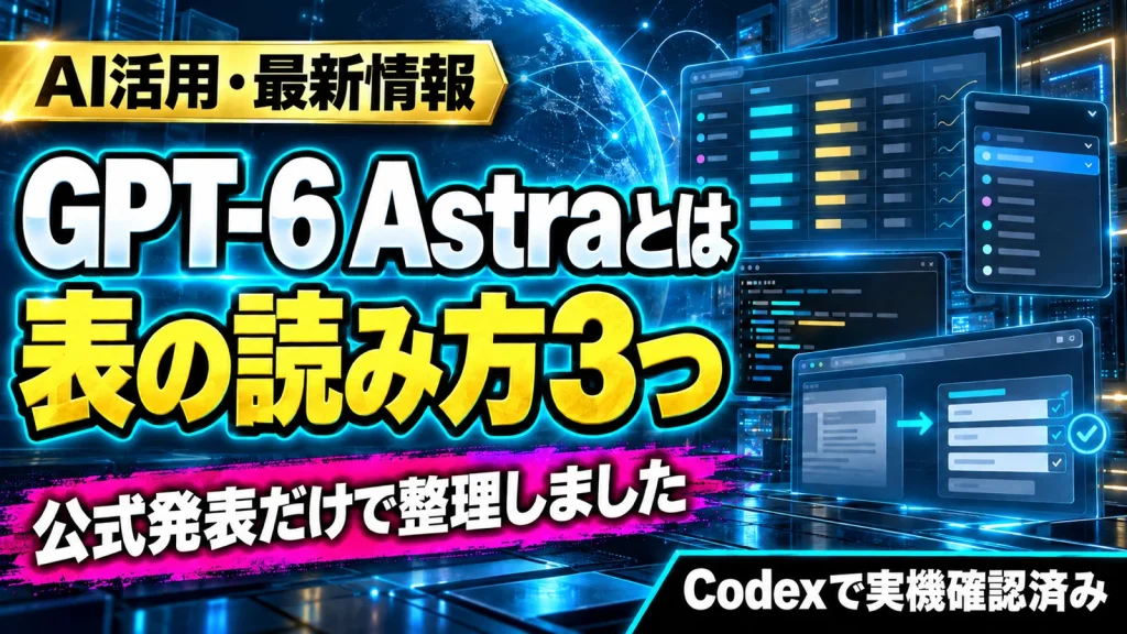GPT-6 Astraとは サムネイル